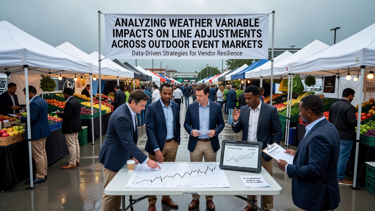 Live odds display showing line movements correlated with real-time weather data during an outdoor event