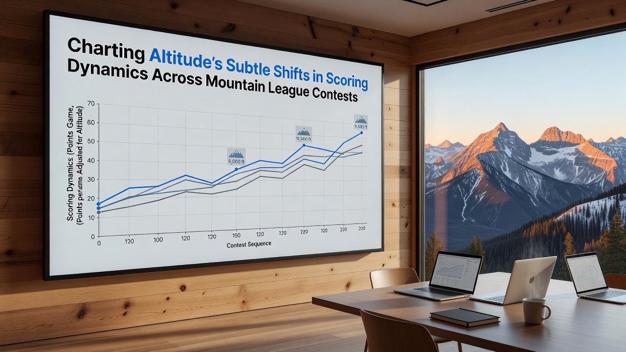 Detailed graphs showing goal timing and shot volume at different mountain league elevations