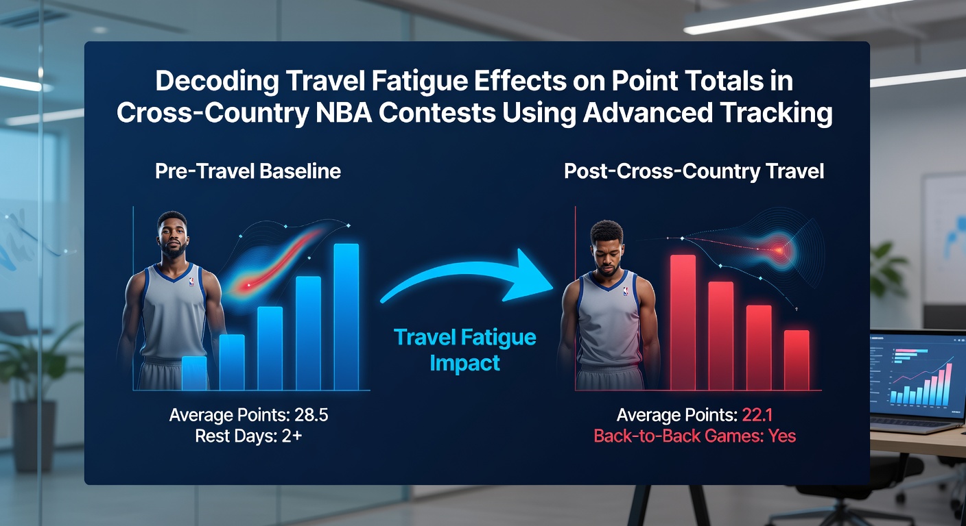 Player tracking sensors and biometric monitors capturing fatigue data during NBA road contests