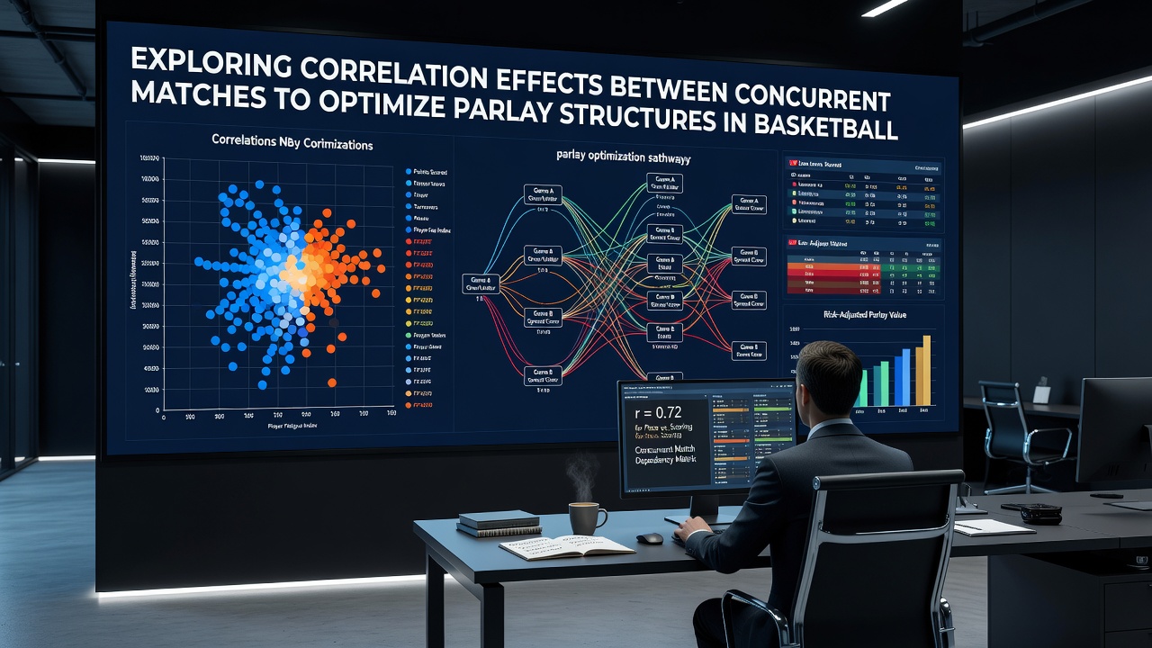 Heatmap illustrating correlation strengths between multiple NBA games occurring on the same date