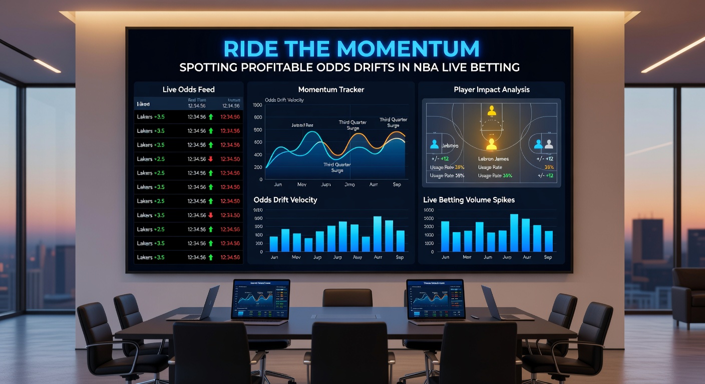 Close-up of betting odds screen during an NBA game, highlighting drifting lines on a momentum-driven comeback